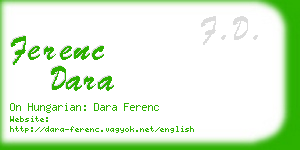 ferenc dara business card